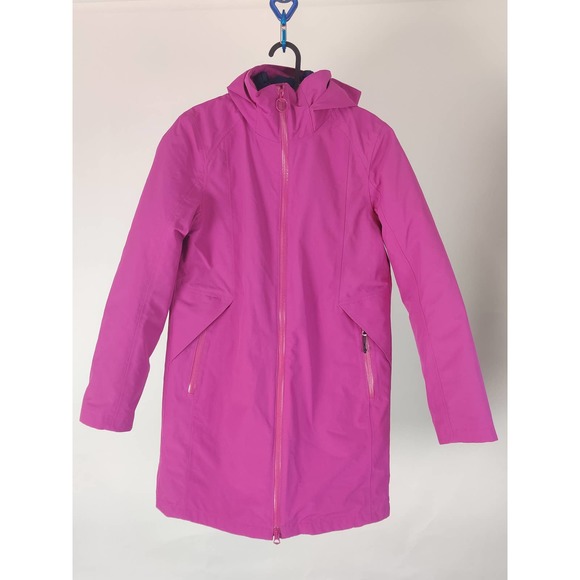 (V) Lands End Jacket Womens Pink Squall 3 in Coat Primaloft Waterproof XS (2-4) - Picture 1 of 12